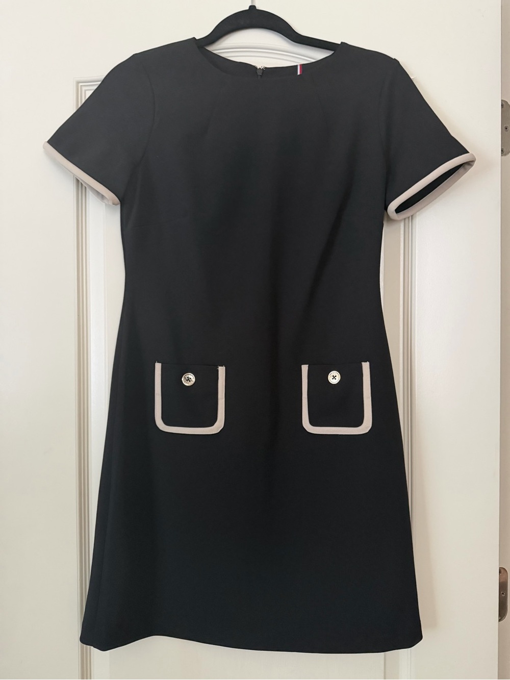 Tommy Hilfiger dress with beige trim and gold buttons